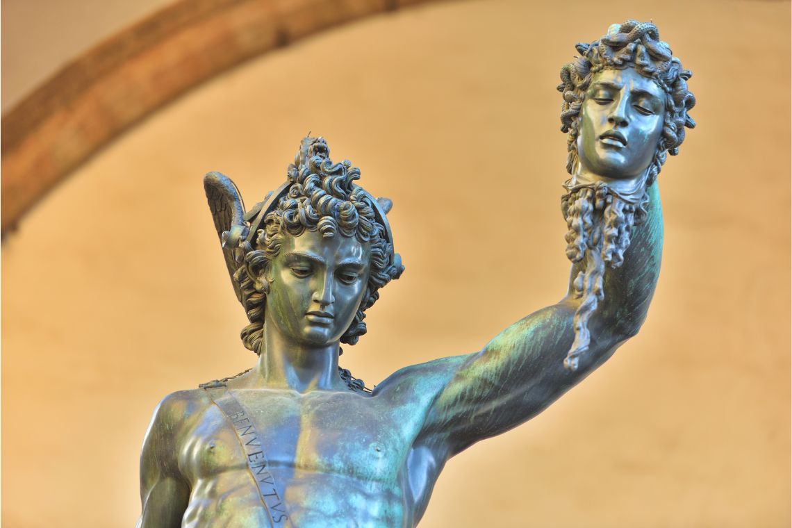 Ancient Style Sculpture of Perseus with the Head of Medusa