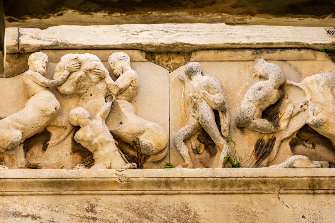 Ancient Temple Hephaestus Battle Centaurs Agora Athens Greece Credits bpperry Canva