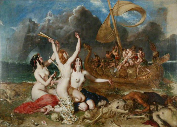 The Sirens and Ulysses by William Etty wikidata.org