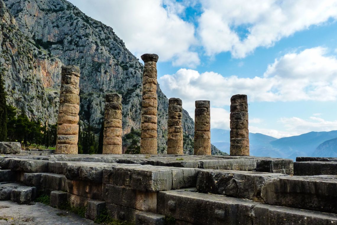 apollo temple oracle delphi by ankarb Canva