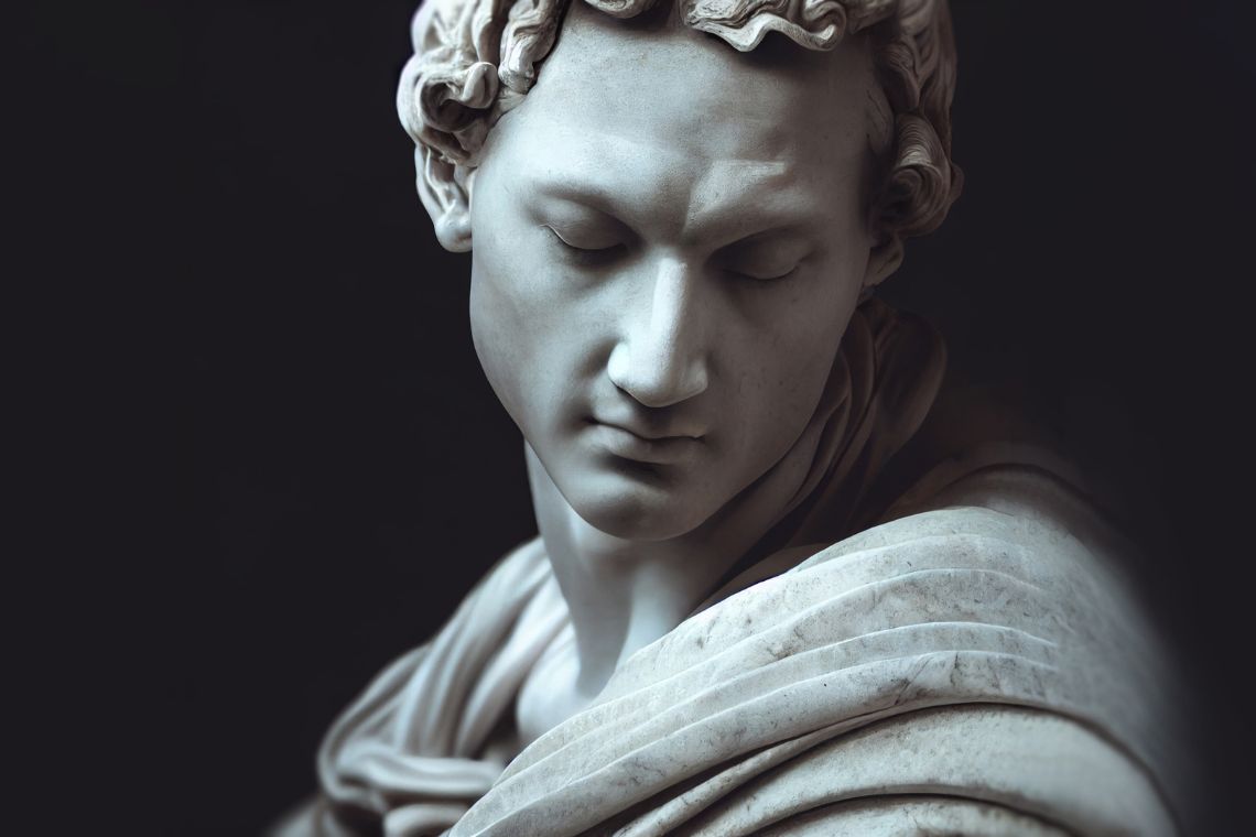 morpheus Renaissance marble statue 3d illustration SH
